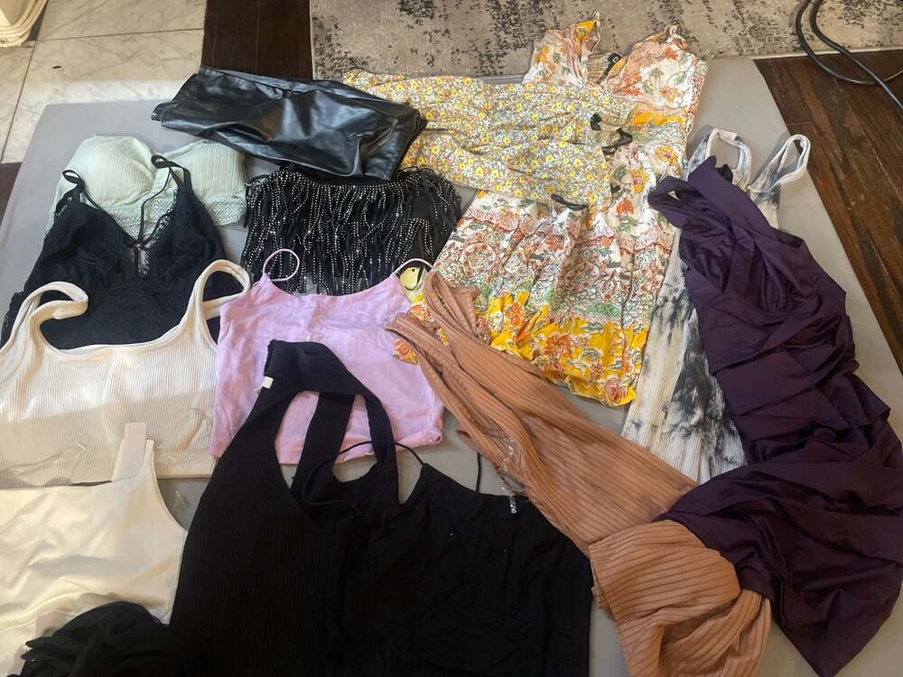 Assorted Women's Clothing Lot - Tops, Dresses, and Accessories